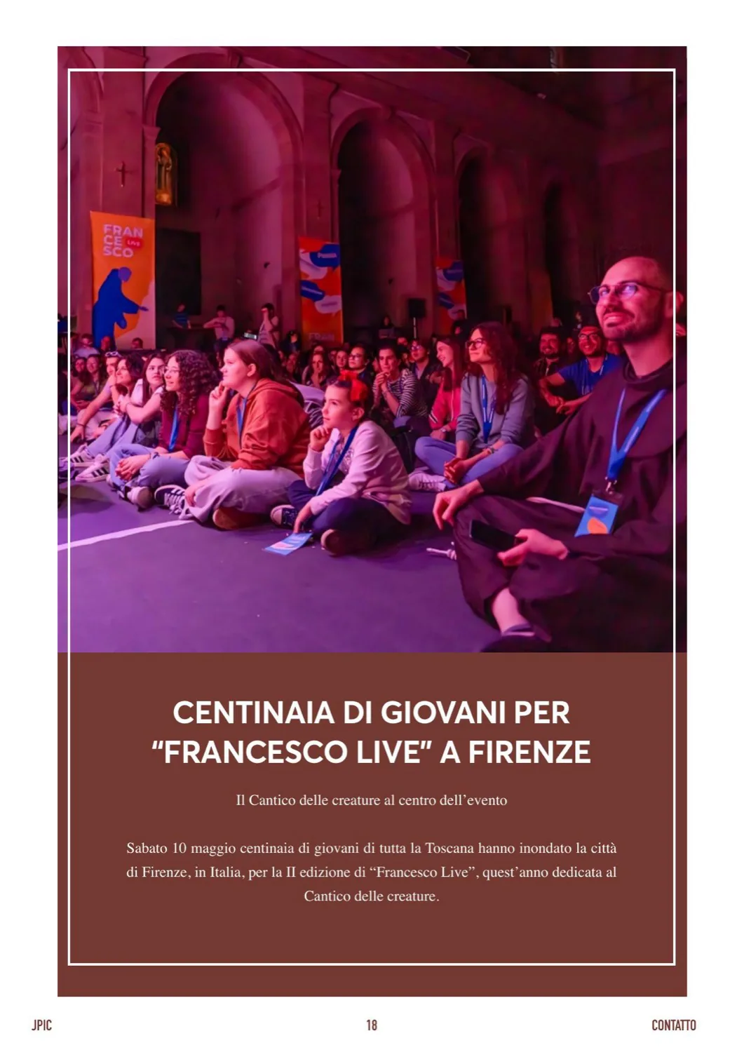 «Francesco Live» — cientos de jóvenes en Florencia