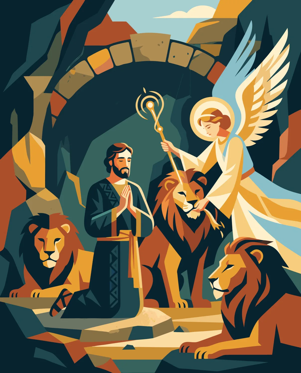 Daniel en el foso de los leones