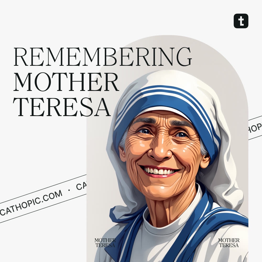 Homenaje a la Madre Teresa — ilustración y composición